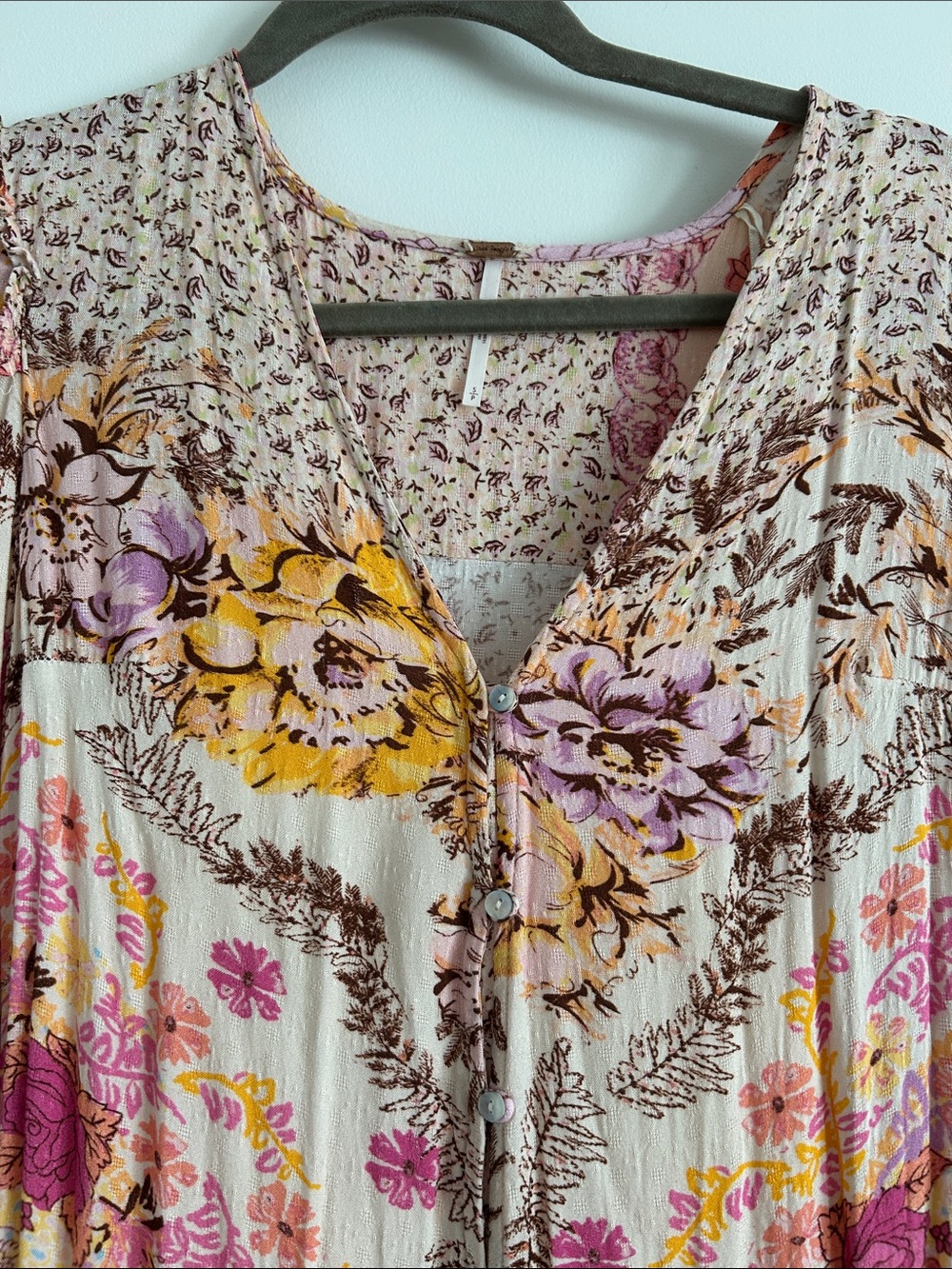 NWOT Free People Marais Floral High-Low Maxi Dress - Picture 3 of 8